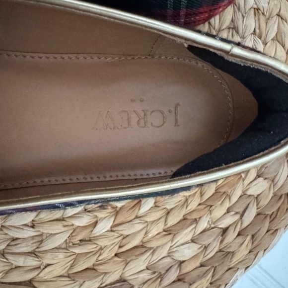 J. Crew Womens Smoking Slipper Black Tartan Plaid Loafers Shoes 7 - Picture 4 of 8